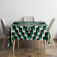 Green Aotearoa Taniko Poutama Patikitiki Tablecloth LT14 - Polynesian Pride