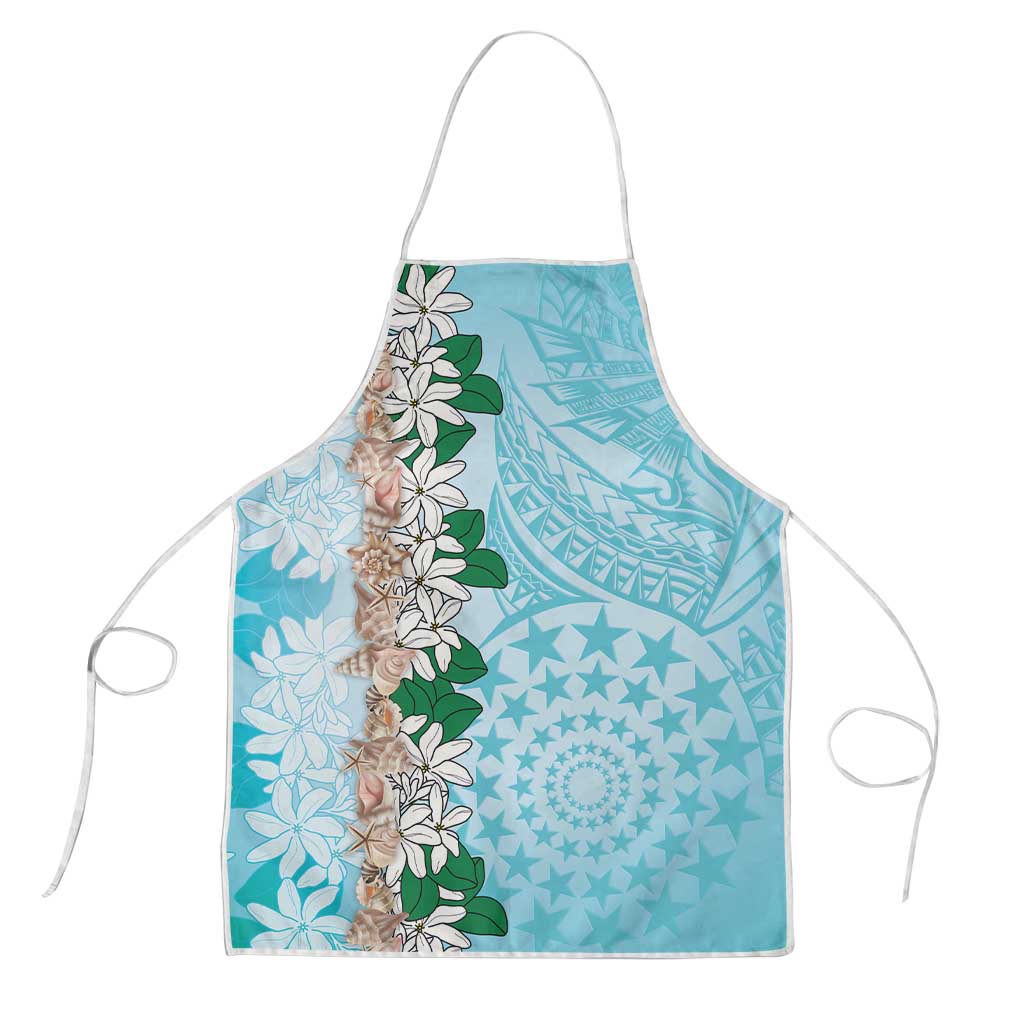 Cook Islands Tiare Maori With Conch Shell Apron Pasifika Fest Polynesian Tattoo Turquoise LT14 Turquoise - Polynesian Pride