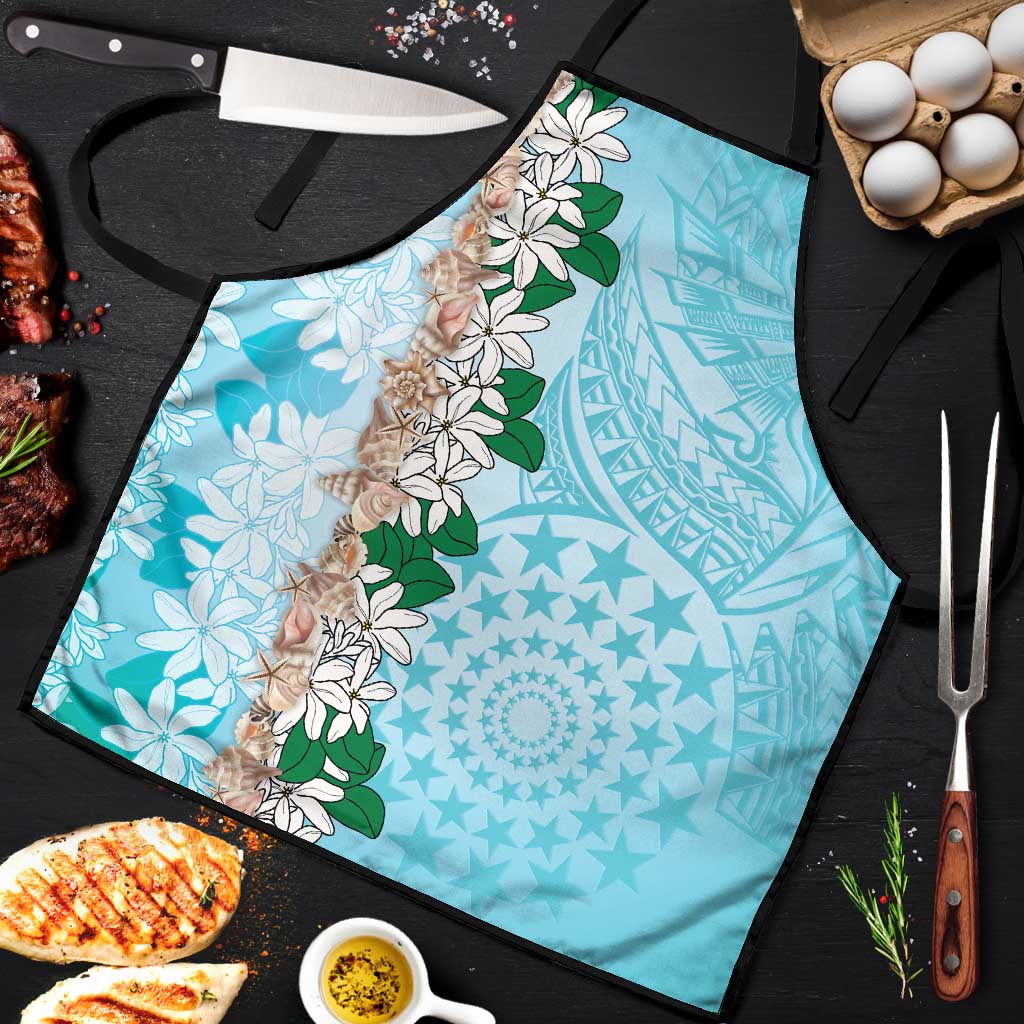 Cook Islands Tiare Maori With Conch Shell Apron Pasifika Fest Polynesian Tattoo Turquoise LT14 Turquoise - Polynesian Pride