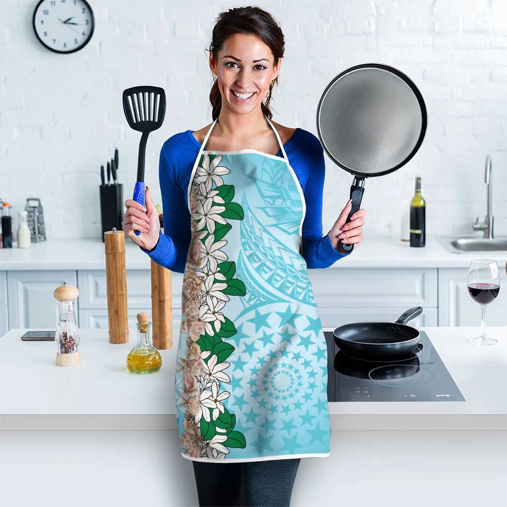 Cook Islands Tiare Maori With Conch Shell Apron Pasifika Fest Polynesian Tattoo Turquoise LT14 - Polynesian Pride