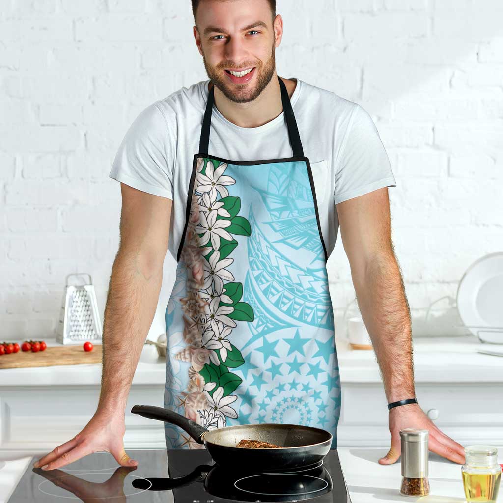 Cook Islands Tiare Maori With Conch Shell Apron Pasifika Fest Polynesian Tattoo Turquoise LT14 - Polynesian Pride