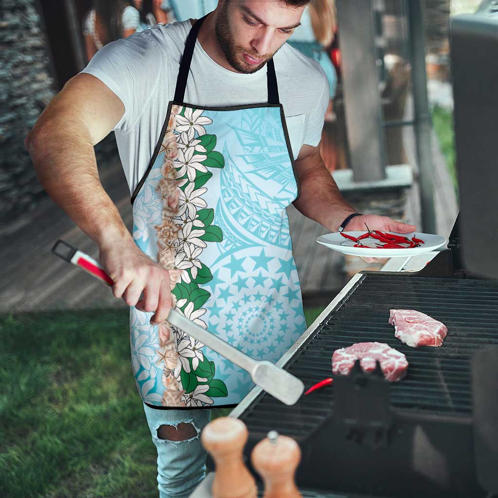 Cook Islands Tiare Maori With Conch Shell Apron Pasifika Fest Polynesian Tattoo Turquoise LT14 - Polynesian Pride