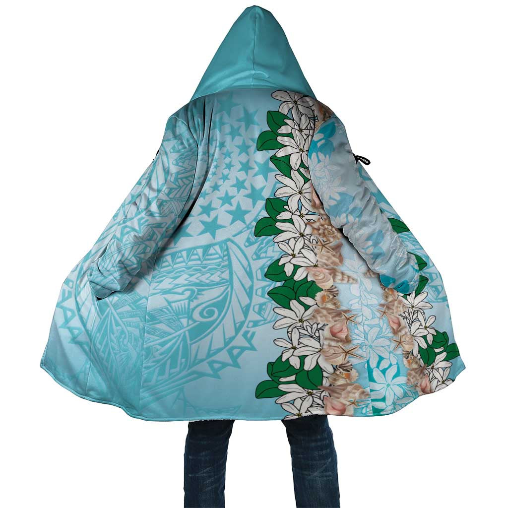 Cook Islands Tiare Maori With Conch Shell Cloak Pasifika Fest Polynesian Tattoo Turquoise LT14 Unisex Turquoise - Polynesian Pride
