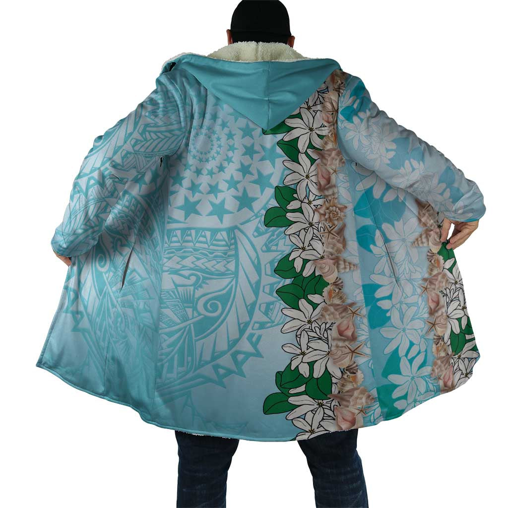Cook Islands Tiare Maori With Conch Shell Cloak Pasifika Fest Polynesian Tattoo Turquoise LT14 - Polynesian Pride