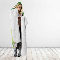 Cook Islands Tiare Maori With Conch Shell Hooded Blanket Pasifika Fest Polynesian Tattoo Green LT14 - Polynesian Pride