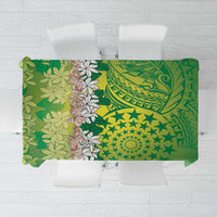 Cook Islands Tiare Maori With Conch Shell Tablecloth Pasifika Fest Polynesian Tattoo Green LT14 Green - Polynesian Pride