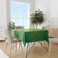 Cook Islands Tiare Maori With Conch Shell Tablecloth Pasifika Fest Polynesian Tattoo Green LT14 - Polynesian Pride