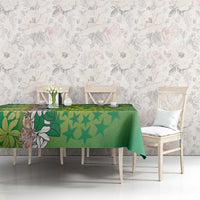 Cook Islands Tiare Maori With Conch Shell Tablecloth Pasifika Fest Polynesian Tattoo Green LT14 - Polynesian Pride