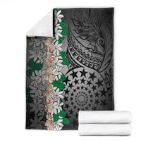 Cook Islands Tiare Maori With Conch Shell Blanket Pasifika Fest Polynesian Tattoo Black LT14 - Polynesian Pride