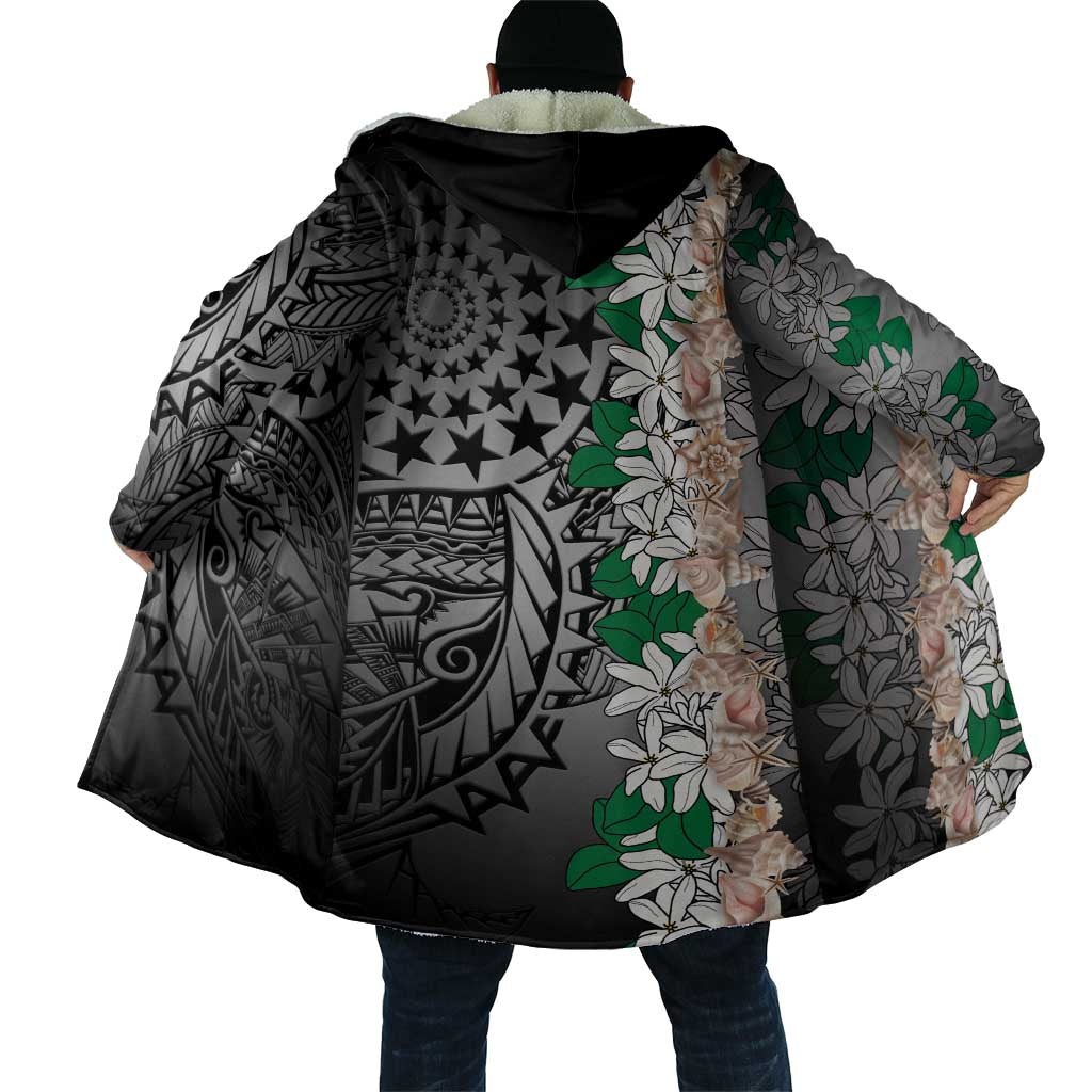 Cook Islands Tiare Maori With Conch Shell Cloak Pasifika Fest Polynesian Tattoo Black LT14 - Polynesian Pride