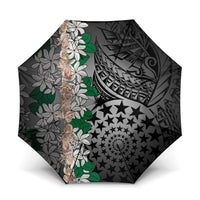 Cook Islands Tiare Maori With Conch Shell Umbrella Pasifika Fest Polynesian Tattoo Black LT14 One Size Folded 11.42 inch Opened Diameter 37.4 inch Black - Polynesian Pride