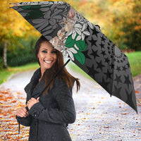 Cook Islands Tiare Maori With Conch Shell Umbrella Pasifika Fest Polynesian Tattoo Black LT14 - Polynesian Pride