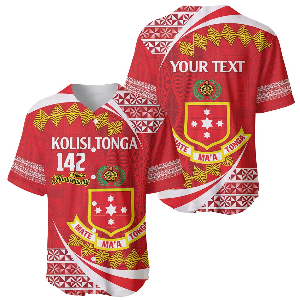 Personalised Kolisi Tonga College Atele Baseball Jersey Mate Maa Tonga 142 Years Anniversary LT14 - Polynesian Pride