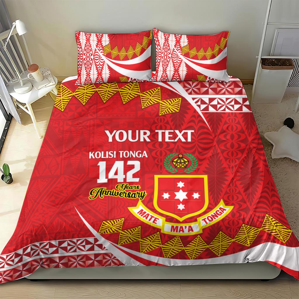 Personalised Kolisi Tonga College Atele Bedding Set Mate Maa Tonga 142 Years Anniversary LT14 - Polynesian Pride