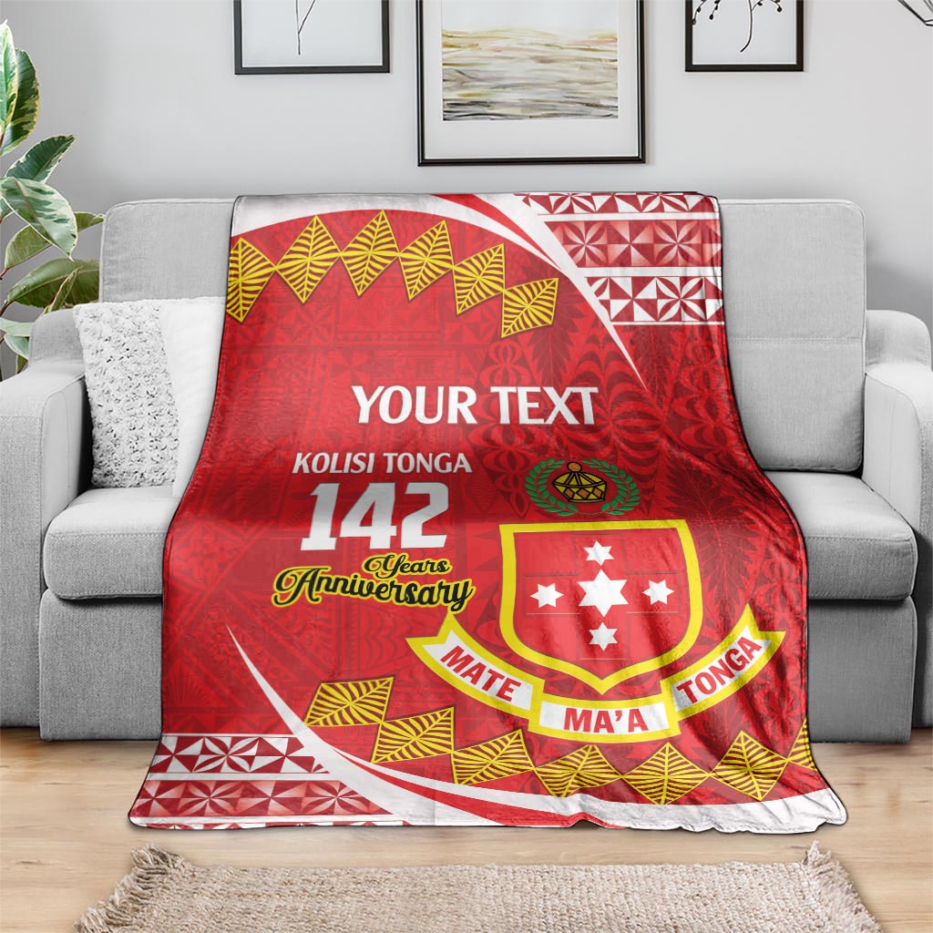 Personalised Kolisi Tonga College Atele Blanket Mate Maa Tonga 142 Years Anniversary LT14 - Polynesian Pride