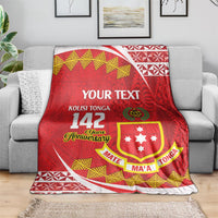 Personalised Kolisi Tonga College Atele Blanket Mate Maa Tonga 142 Years Anniversary LT14 - Polynesian Pride