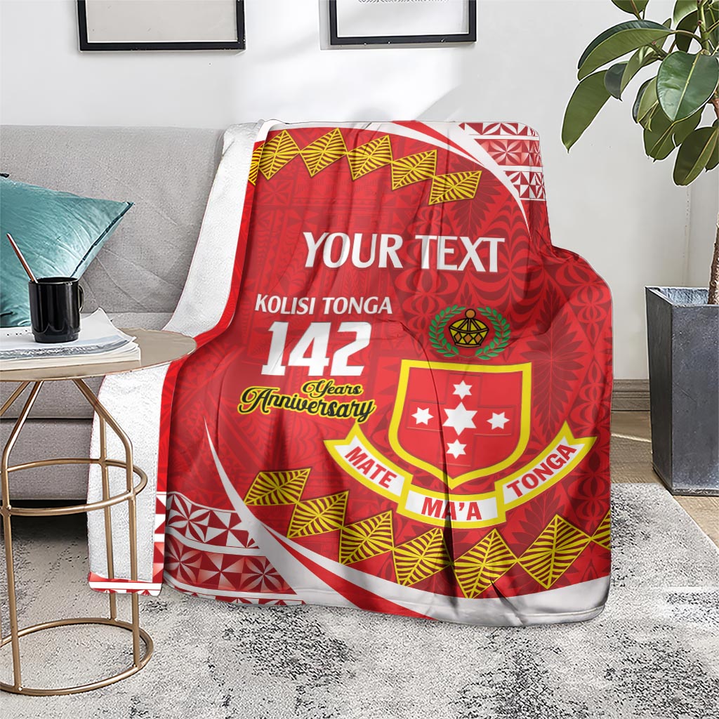 Personalised Kolisi Tonga College Atele Blanket Mate Maa Tonga 142 Years Anniversary LT14 - Polynesian Pride