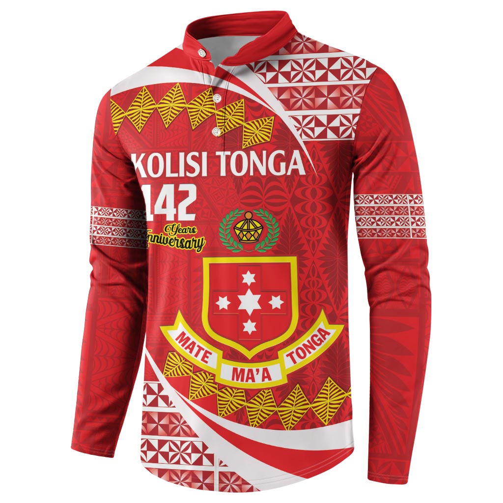 Personalised Kolisi Tonga College Atele Button Sweatshirt Mate Maa Tonga 142 Years Anniversary LT14 - Polynesian Pride