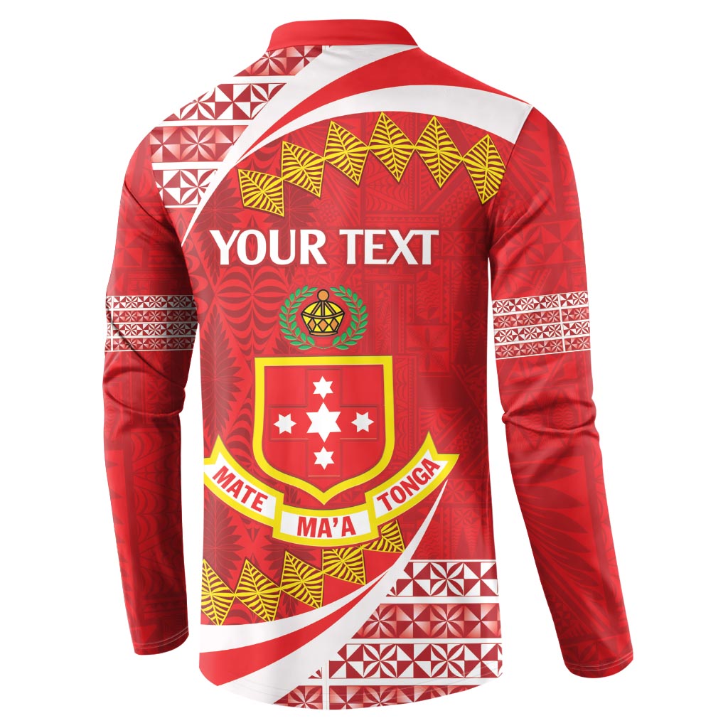 Personalised Kolisi Tonga College Atele Button Sweatshirt Mate Maa Tonga 142 Years Anniversary LT14 - Polynesian Pride