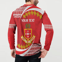 Personalised Kolisi Tonga College Atele Button Sweatshirt Mate Maa Tonga 142 Years Anniversary LT14 - Polynesian Pride