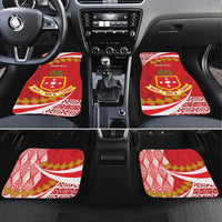 Personalised Kolisi Tonga College Atele Car Mats Mate Maa Tonga 142 Years Anniversary LT14 Set 4pcs Red - Polynesian Pride