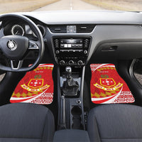 Personalised Kolisi Tonga College Atele Car Mats Mate Maa Tonga 142 Years Anniversary LT14 Set 2pcs - Front Red - Polynesian Pride