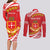 Personalised Kolisi Tonga College Atele Couples Matching Long Sleeve Bodycon Dress and Long Sleeve Button Shirt Mate Maa Tonga 142 Years Anniversary