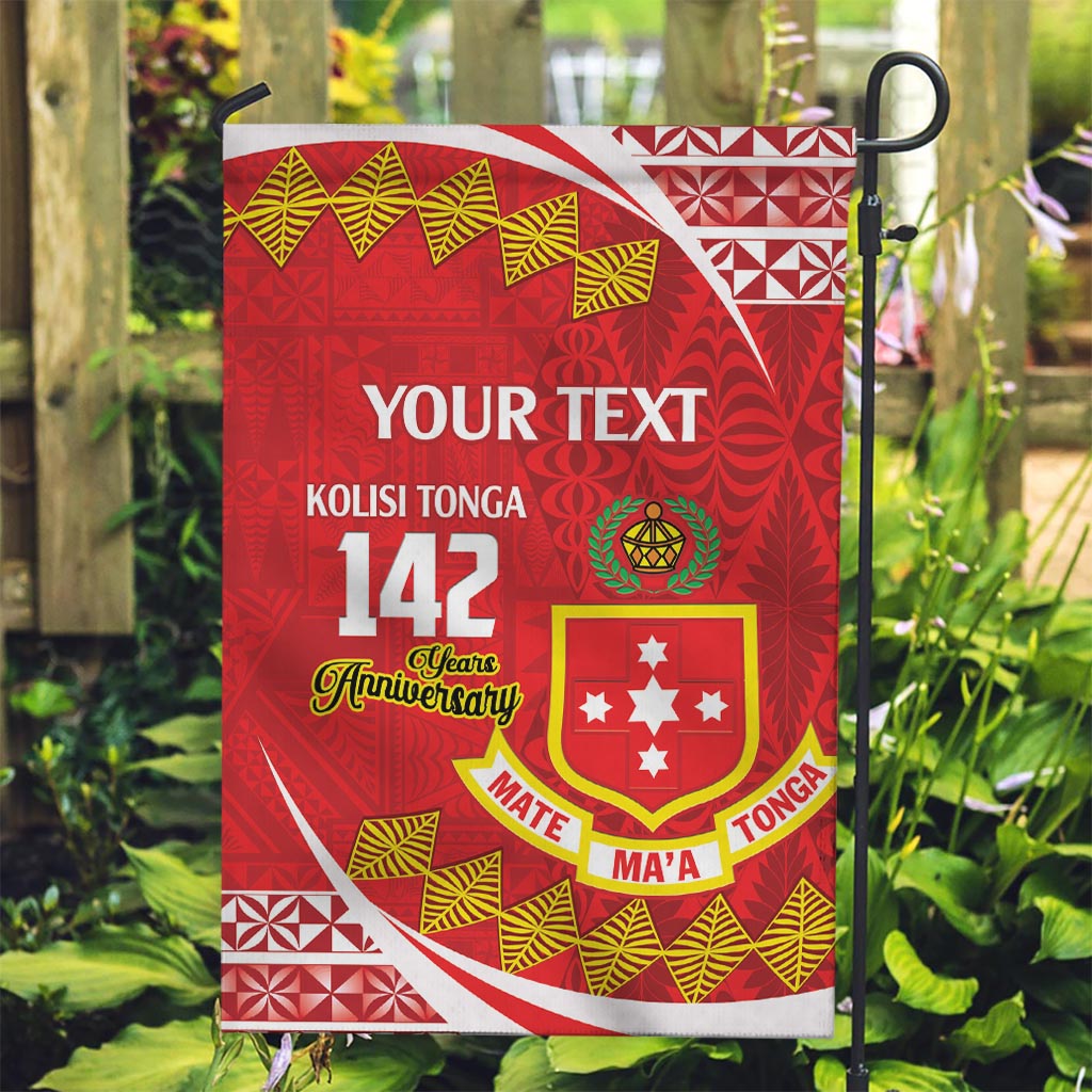 Personalised Kolisi Tonga College Atele Garden Flag Mate Maa Tonga 142 Years Anniversary LT14 Garden Flag Red - Polynesian Pride