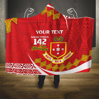 Personalised Kolisi Tonga College Atele Hooded Blanket Mate Maa Tonga 142 Years Anniversary LT14 One Size Red - Polynesian Pride