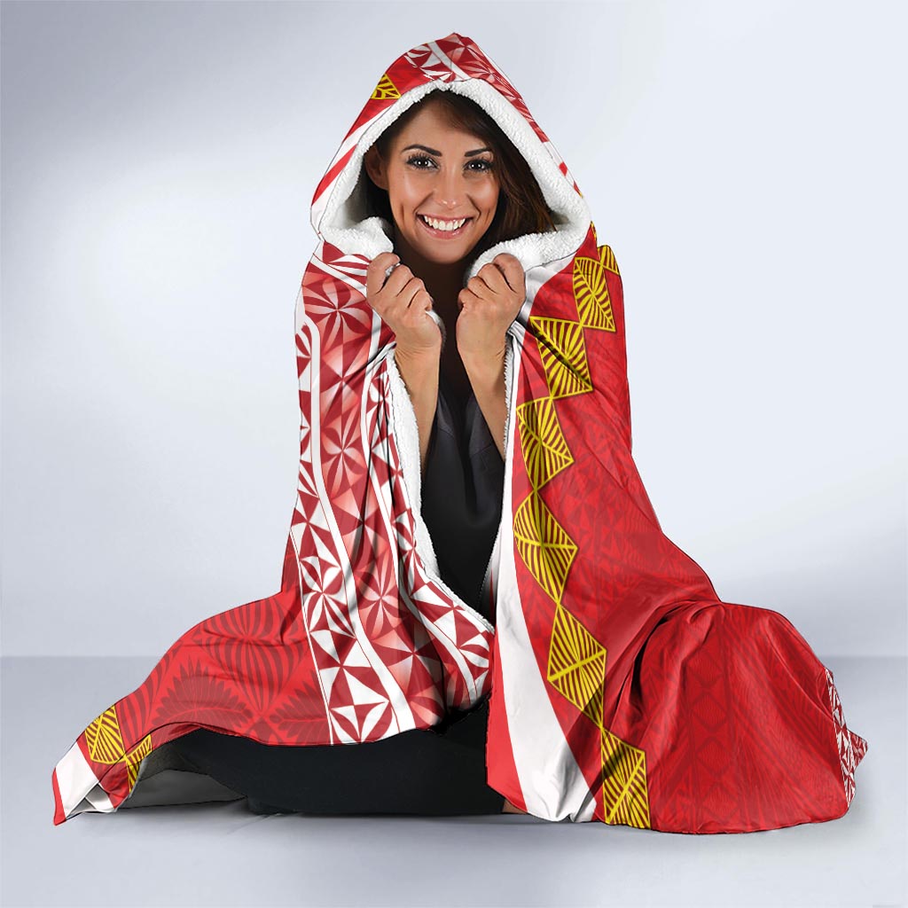 Personalised Kolisi Tonga College Atele Hooded Blanket Mate Maa Tonga 142 Years Anniversary LT14 - Polynesian Pride