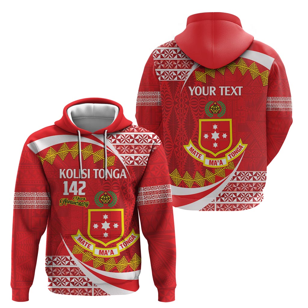 Personalised Kolisi Tonga College Atele Hoodie Mate Maa Tonga 142 Years Anniversary LT14 - Polynesian Pride