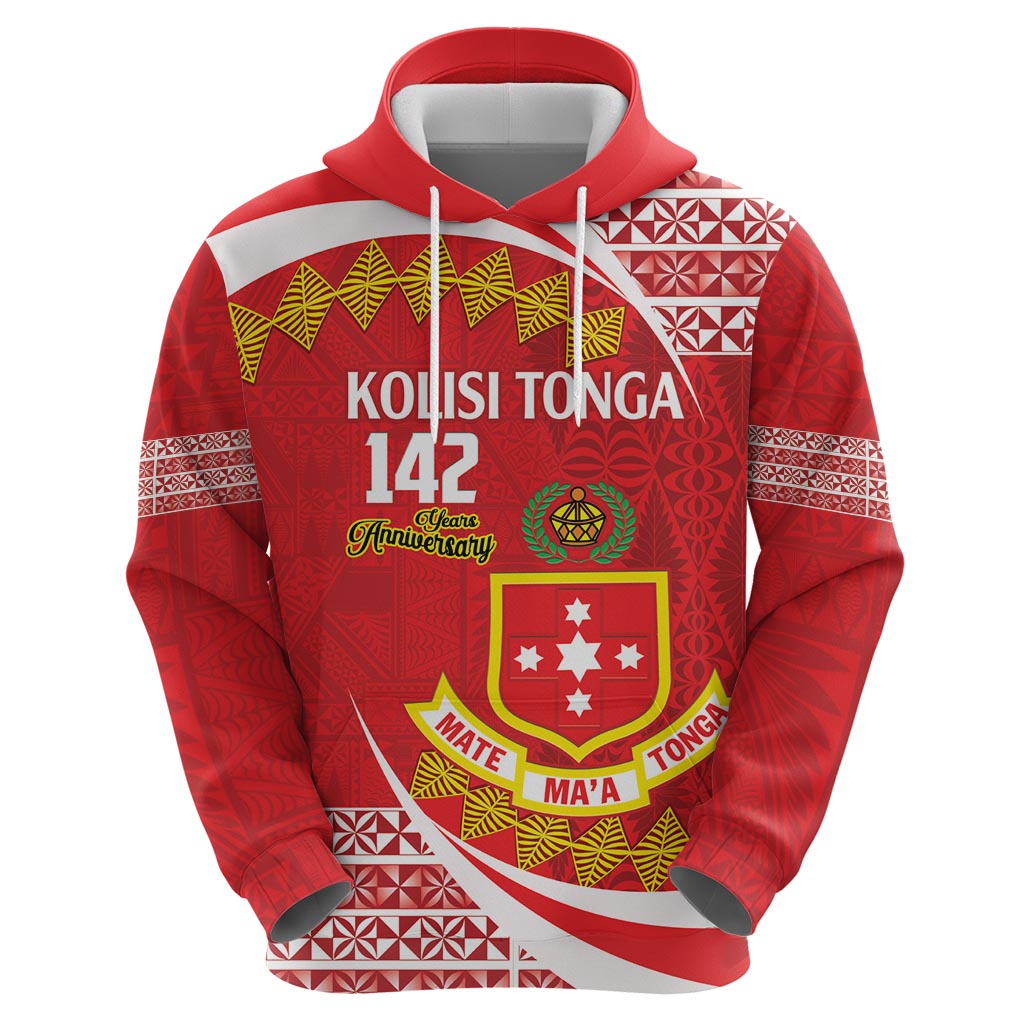 Personalised Kolisi Tonga College Atele Hoodie Mate Maa Tonga 142 Years Anniversary LT14 - Polynesian Pride