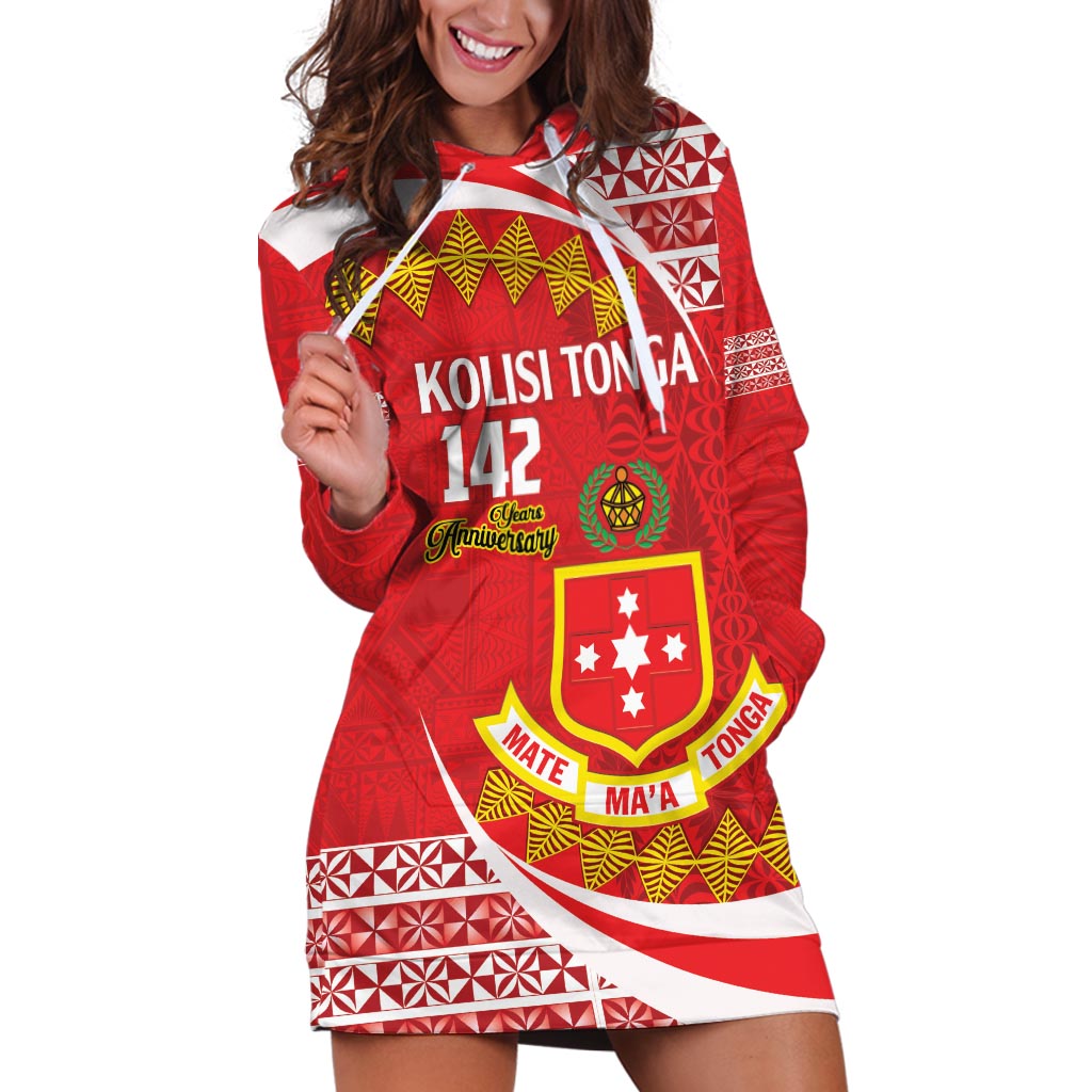 Personalised Kolisi Tonga College Atele Hoodie Dress Mate Maa Tonga 142 Years Anniversary