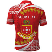 Personalised Kolisi Tonga College Atele Polo Shirt Mate Maa Tonga 142 Years Anniversary LT14 - Polynesian Pride
