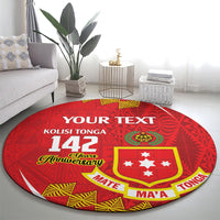 Personalised Kolisi Tonga College Atele Round Carpet Mate Maa Tonga 142 Years Anniversary LT14 - Polynesian Pride