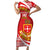 Personalised Kolisi Tonga College Atele Short Sleeve Bodycon Dress Mate Maa Tonga 142 Years Anniversary