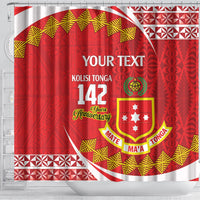 Personalised Kolisi Tonga College Atele Shower Curtain Mate Maa Tonga 142 Years Anniversary LT14 - Polynesian Pride