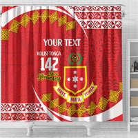 Personalised Kolisi Tonga College Atele Shower Curtain Mate Maa Tonga 142 Years Anniversary LT14 - Polynesian Pride