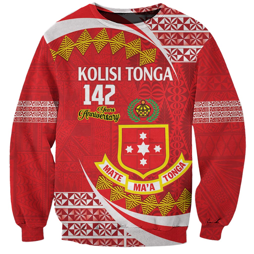 Personalised Kolisi Tonga College Atele Sweatshirt Mate Maa Tonga 142 Years Anniversary