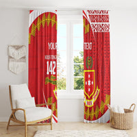 Personalised Kolisi Tonga College Atele Window Curtain Mate Maa Tonga 142 Years Anniversary LT14 - Polynesian Pride
