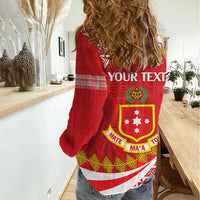 Personalised Kolisi Tonga College Atele Women Casual Shirt Mate Maa Tonga 142 Years Anniversary LT14 - Polynesian Pride