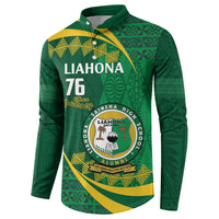 Personalised Tonga Liahona-Saineha High School Button Sweatshirt Happy 76 Years Anniversary LT14 - Polynesian Pride