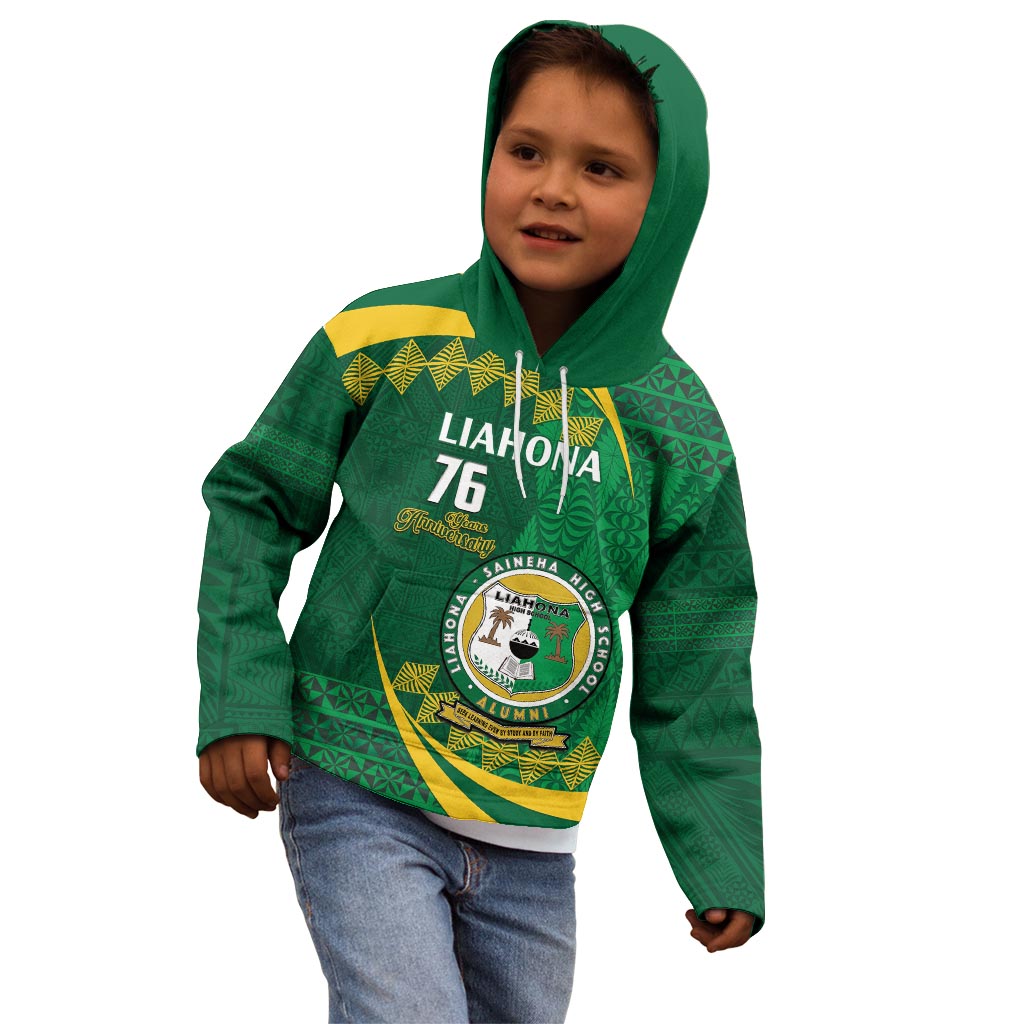 Personalised Tonga Liahona-Saineha High School Kid Hoodie Happy 76 Years Anniversary LT14 - Polynesian Pride