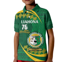 Personalised Tonga Liahona-Saineha High School Kid Polo Shirt Happy 76 Years Anniversary LT14 Kid Green - Polynesian Pride