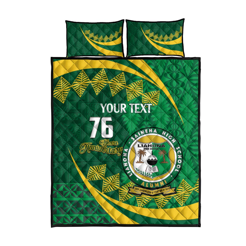 Personalised Tonga Liahona-Saineha High School Quilt Bed Set Happy 76 Years Anniversary LT14 - Polynesian Pride