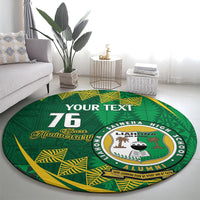 Personalised Tonga Liahona-Saineha High School Round Carpet Happy 76 Years Anniversary LT14 - Polynesian Pride