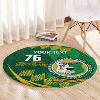 Personalised Tonga Liahona-Saineha High School Round Carpet Happy 76 Years Anniversary LT14 - Polynesian Pride