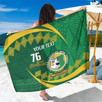 Personalised Tonga Liahona-Saineha High School Sarong Happy 76 Years Anniversary LT14 One Size 44 x 66 inches Green - Polynesian Pride