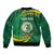 Personalised Tonga Liahona-Saineha High School Sleeve Zip Bomber Jacket Happy 76 Years Anniversary