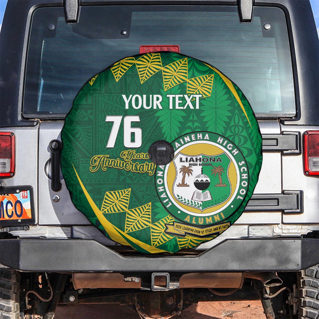 Personalised Tonga Liahona-Saineha High School Spare Tire Cover Happy 76 Years Anniversary